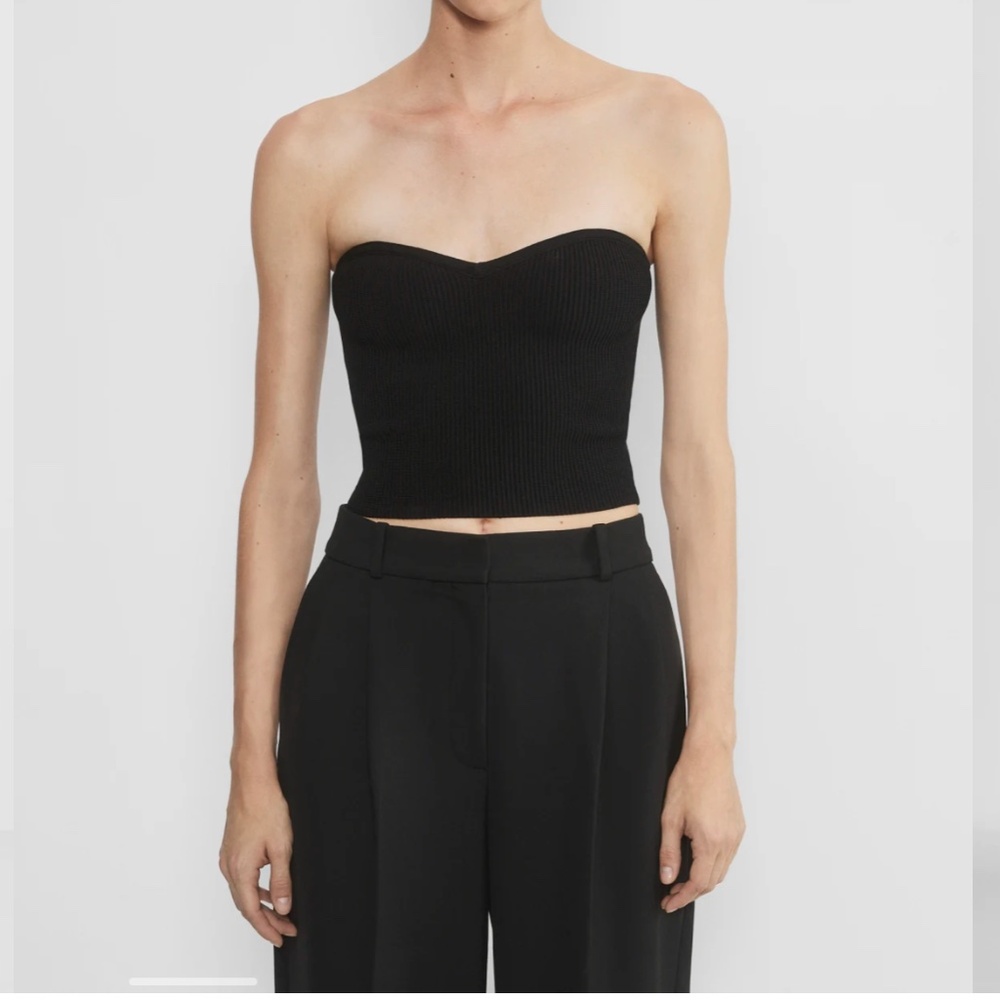 aritzia babaton sculpt knit sweetheart tube top